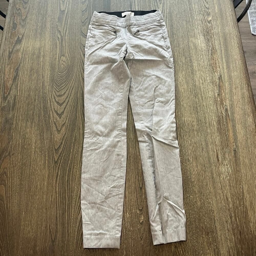 Takara Dress Pants Skinny Pull On Millennium Coordinating Zipper Gray Size XS